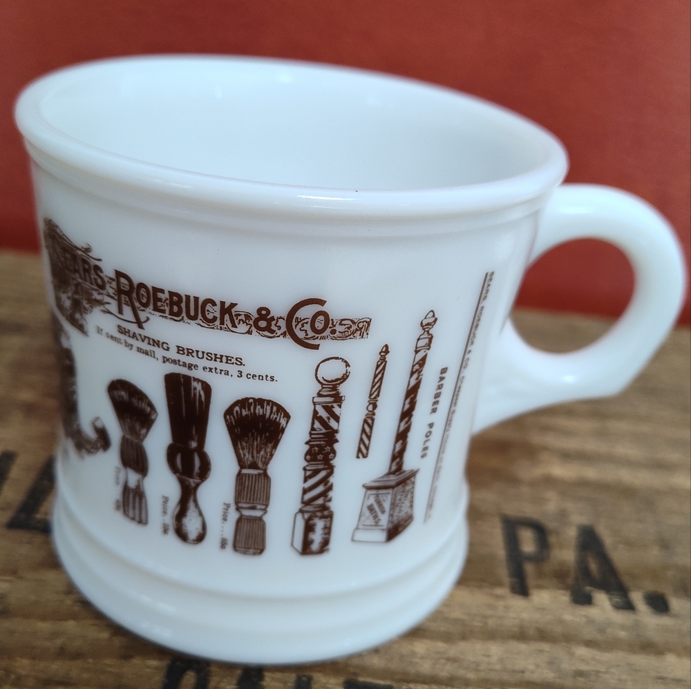 Surrey Vintage Sears Roebuck & Co. Milk Glass Shaving Mug